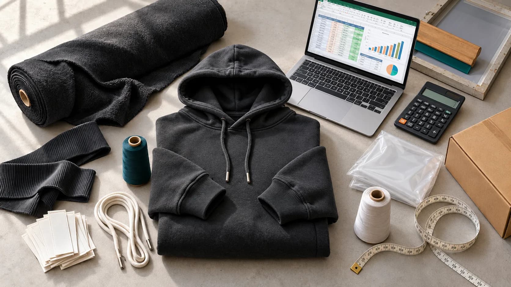 Cover image for the Qumash Lab article Custom Hoodie Cost Breakdown 2026: Fabric, GSM, Make, Print, Labels, Packaging, Freight