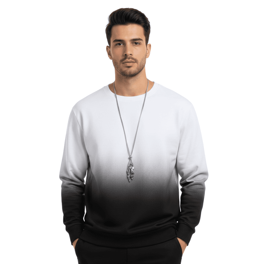 monochromatic ombre sweatshirt
