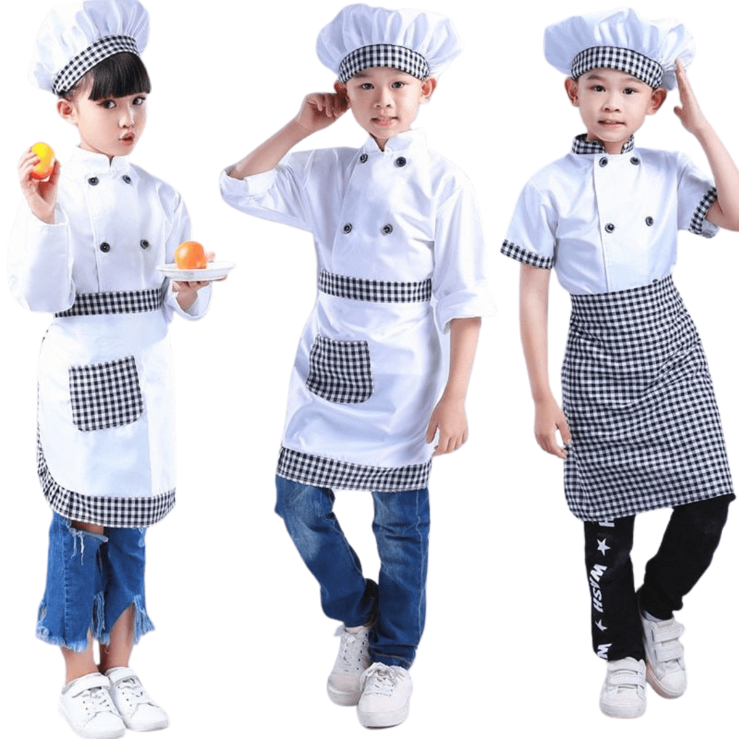 professional-grade chef uniform set for children